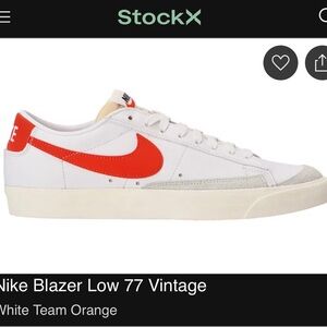 Nike Blazer Low 77 Vintage White Team Orange